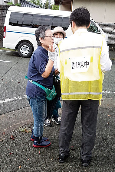 模擬訓練の様子（宮田さん提供）